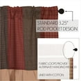 thumbnail image 2 of VHC Brands Maisie Primitive Country Kitchen Curtain, Red Patchwork Valance 19x60, 2 of 7
