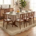 thumbnail image 3 of Nanan Scalloped Area Rug 8'x10' Edge Jute Rug, Washable Non Slip Low Pile Indoor Outdoor Rug Farmhouse Carpet for Living Room Dining Room Patio Entryway, Heather, 3 of 10