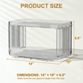 thumbnail image 4 of Lazy Susan Organizer for Cabinet, Pantry, Countertop 2 Tier 14" x 10" Clear - 1 Pack, Rectangular, 4 of 8