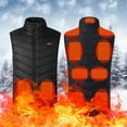 thumbnail image 2 of Rovga Men Long Sleeve Lined Flannel Jackets Charging 4- Control Dual Heating Vest Gear Usb Control And Vest Temperature Three Wo & Outwear Coat Fashion Clothing, 2 of 9