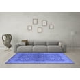 thumbnail image 3 of Ahgly Company Indoor Square Oriental Blue Industrial Area Rugs, 7' Square, 3 of 4