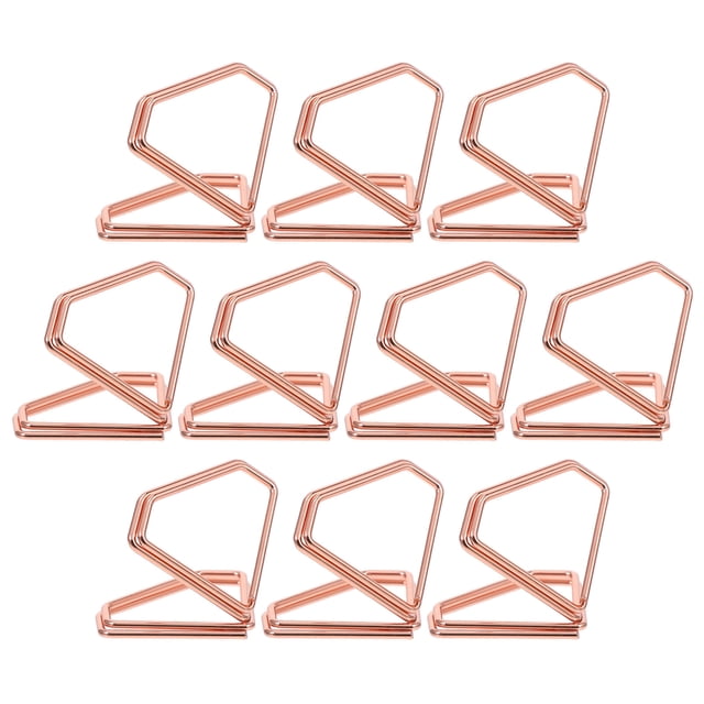 KAKOWELY place 10pcs Metal Place Card Holders for Desk Small Size Memo Holders Table Picture Holders Business Card Display Clips Decorative Metal Memo Clips