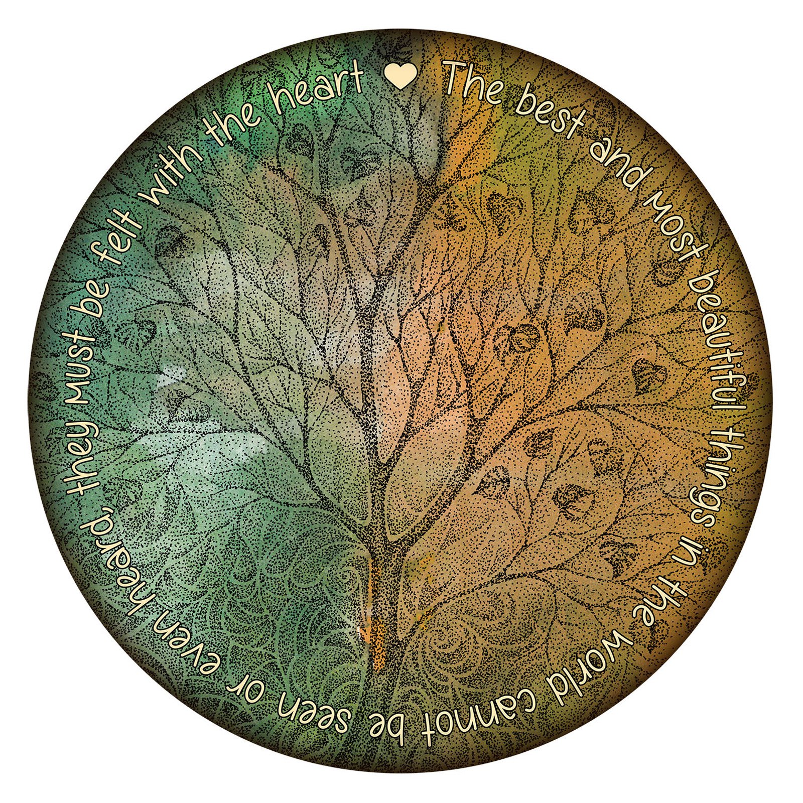 Next Innovations Felt with the Heart Indoor/Outdoor Round Wall Art