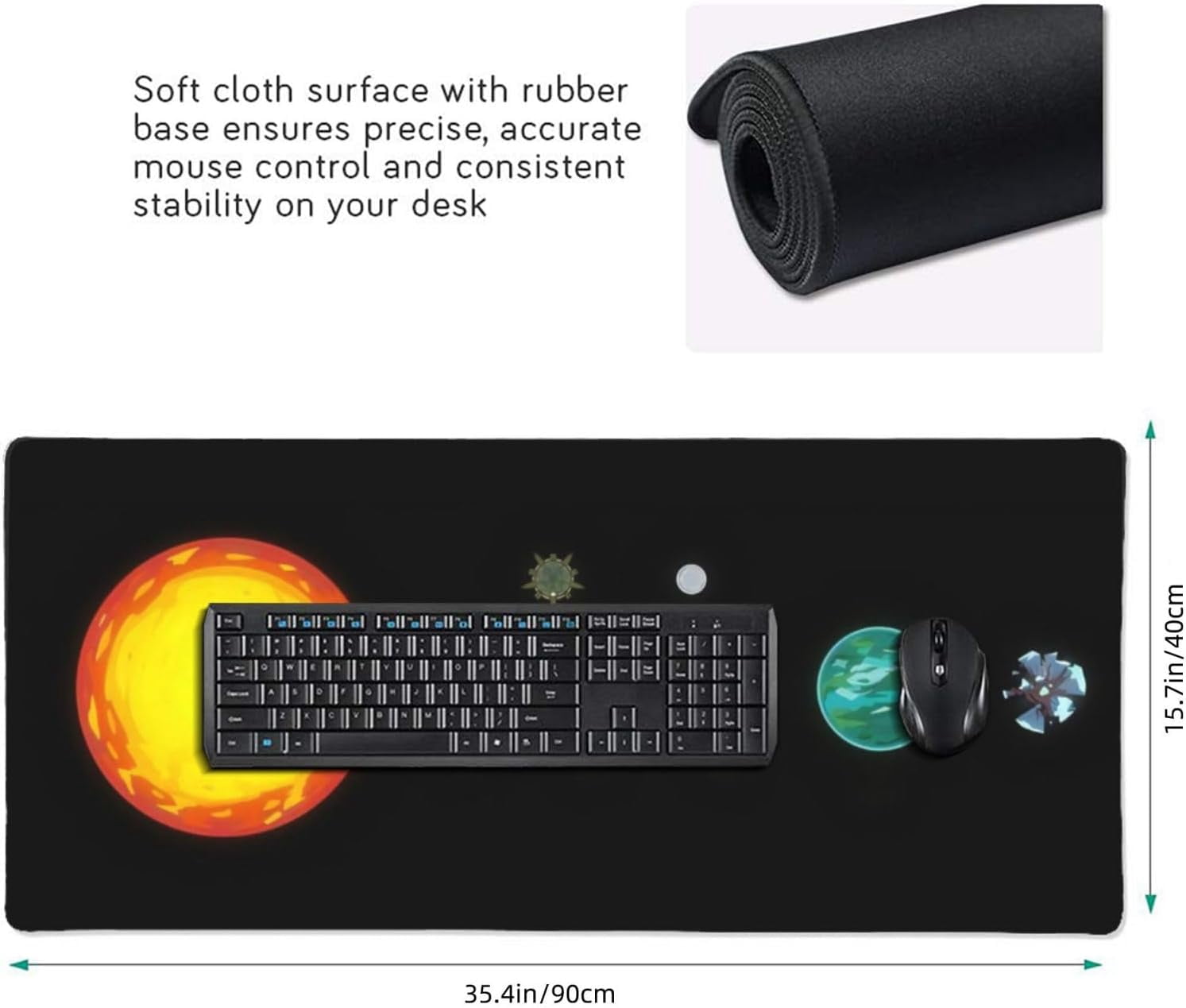 Outer Wilds Gaming Mouse Pad XXL Large Extended Computer Full Desk Pad 35.4.5x15.7 inch Computer Mouse Mat Keyboard for Home Office