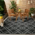 Better Homes & Gardens Grey Diamond Geo Woven Outdoor Rug, 5'x 7