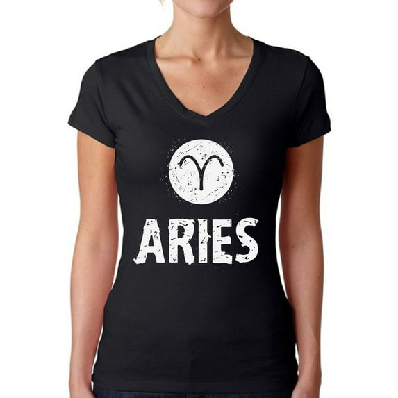 Aries Womens Shirt - Zodiac Tshirt Aries Birthday Gifts for Wife Girlfriend Daughter
