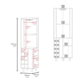 thumbnail image 7 of Miekor Furniture White Corner Bar Cabinet with Glass Holder and Wine Rack 05564, 7 of 7