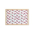 thumbnail image 1 of Cherry Wall Art with Frame, Repetitive Cartoon Style Fruits on a Background of Romantic Hearts, Printed Fabric Poster for Bathroom Living Room, 35" x 23", Dark Pink and Reseda Green, by Ambesonne, 1 of 2