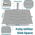 thumbnail image 2 of Naler Bathroom Foldable Sink Cover for Counter Space - Sink Topper - Silicone Makeup Organizer Mat Space Saver,Small Bathroom & Rv Camper Travel Must Haves Accessories,Grey, 2 of 7