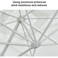 thumbnail image 6 of PURPLE LEAF 9 × 11.5 FT Patio Umbrella White Cantilever Offset Umbrella Rectangle Outdoor Umbrella with 360° Rotation for Garden Deck Pool, White, 6 of 12