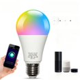thumbnail image 1 of Bombilla inteligente WiFi Control de voz Alexa RGBCW Atenuación de color Bombilla A19 Graffiti Vida inteligente, Eficiencia energética Fácil instalación, 1 of 4