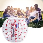 Yucurem 1.5M PVC Transparent Inflatable Bumper Bubble Ball for Adult Child Red Dot