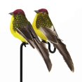 thumbnail image 1 of Clip de pájaro de espuma de simulación Artificial amarillo, adornos de pájaro gorrión con plumas para decoración artesanal de Navidad, 16cm/6 pulgadas, 2 uds., 1 of 5
