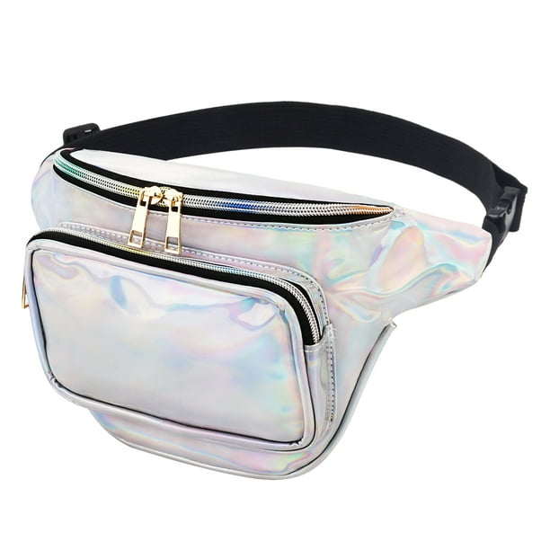 Bangcool Women Waist Bag Fashion Adjustable Multi Use Fanny Pack Waist Pack Chest Bag Silver