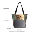 thumbnail image 3 of Pofeuu Cute Kitten Water Lilies Print Women Fashion Shoulder Handbags Top Handle Satchel Bags Tote Shoulder Shopping Bag Stylish Canvas Tote Bag, 3 of 6
