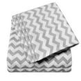 thumbnail image 2 of Sweet Home Collection Chevron Grey- 6 Piece 1500 Supreme Collection Fine Brushed Microfiber Deep Pocket Sheet Set Bedding with 2 Extra Pillow Cases - King, 2 of 3