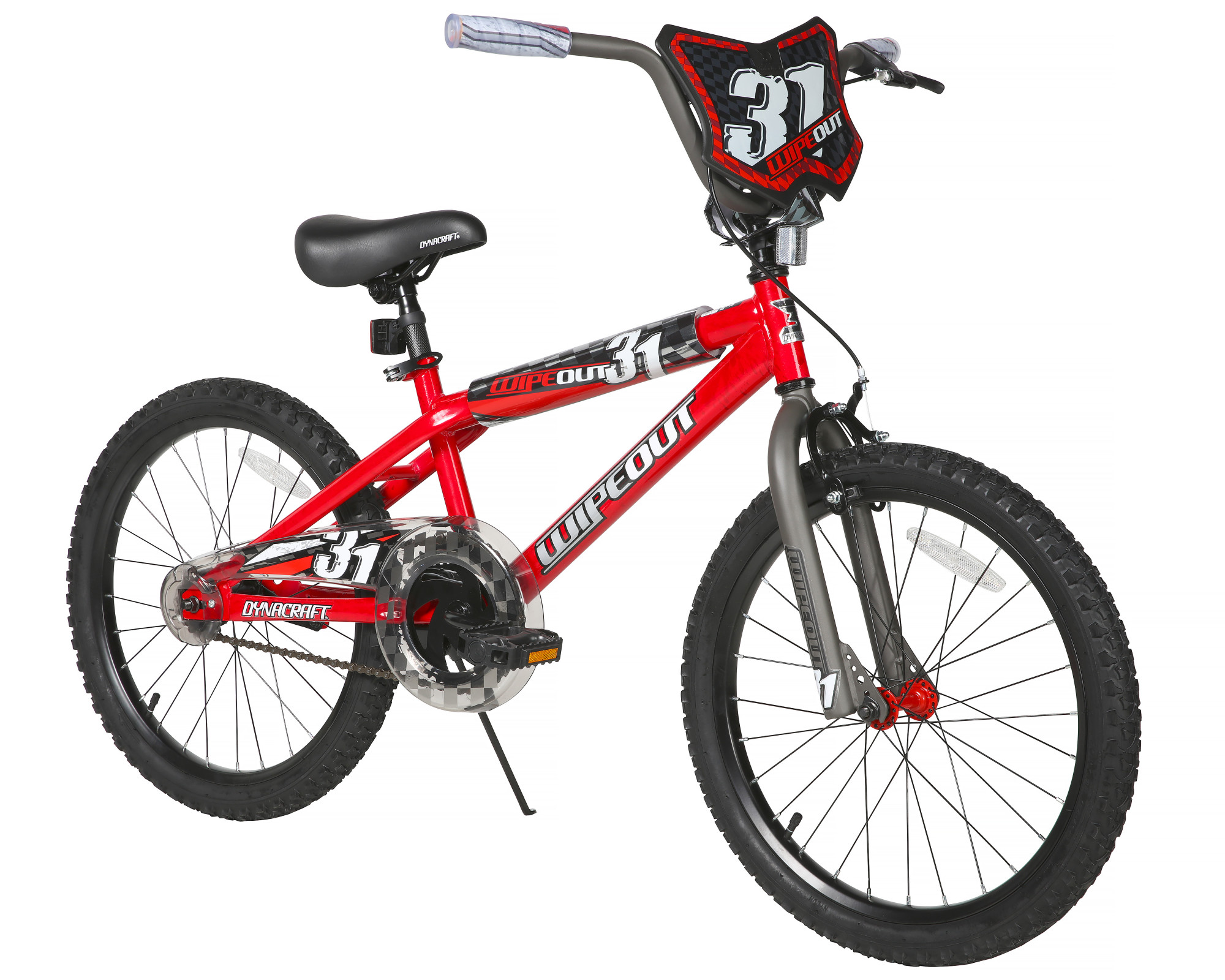 Dynacraft Wipeout Boys 20" BMX Bike, Red, For Kids Age 7-14 Years