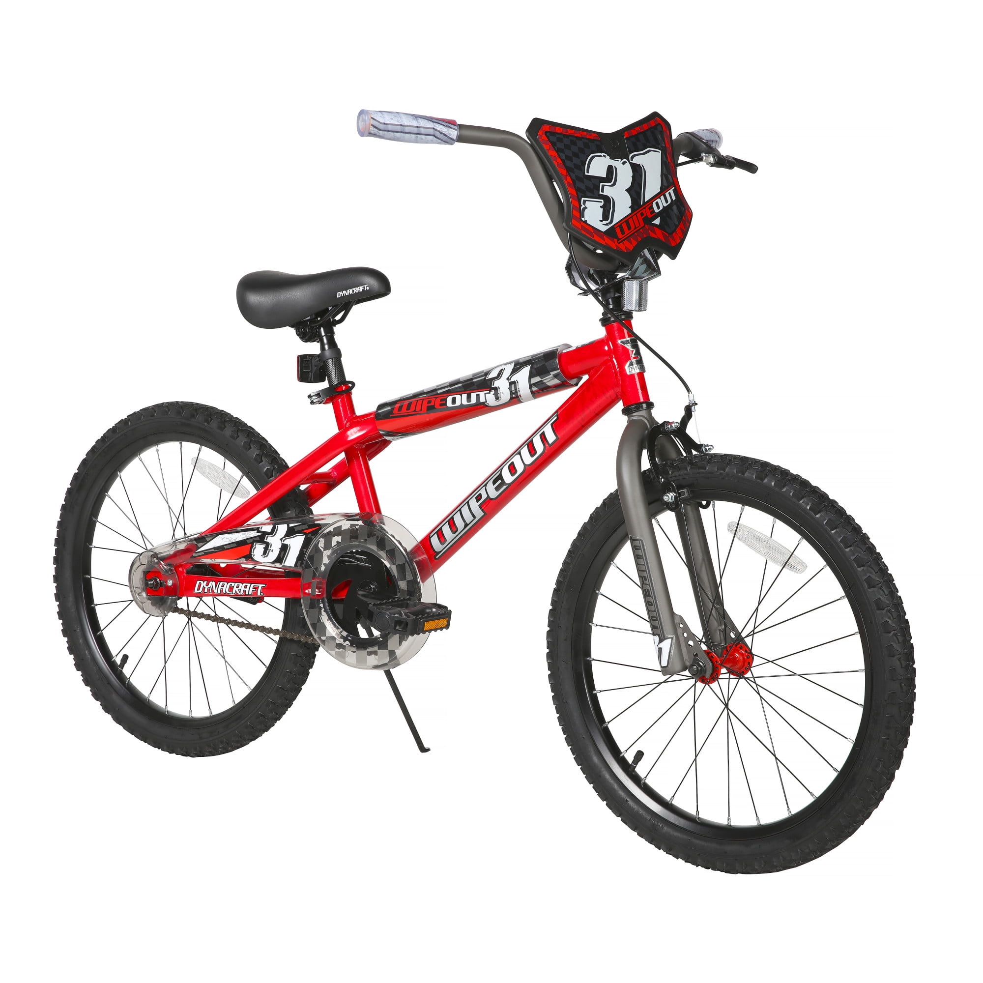 Dynacraft Wipeout Boys 20" BMX Bike, Red, For Kids Age 7-14 Years