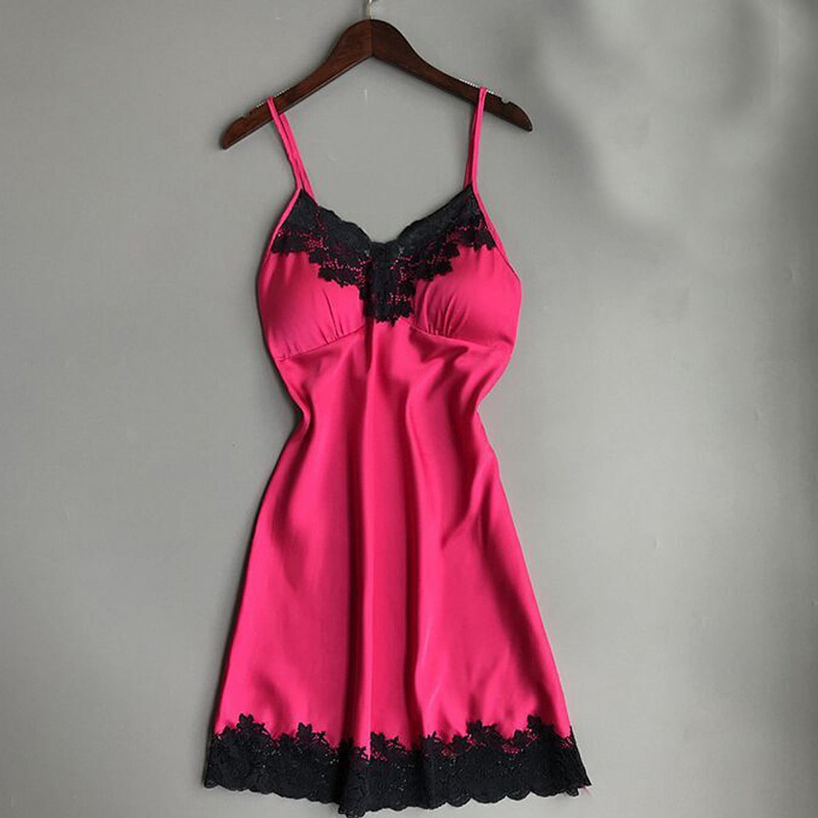 MuZeFu Sexy Dresses for Women Date Night Satin Sleepwear Women Ladies Nightwear  Nightdress Sexy Lingerie With Chest Pads - Walmart.com