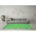 thumbnail image 3 of Ahgly Company Indoor Rectangle Checkered Emerald Green Modern Area Rugs, 4' x 6', 3 of 4