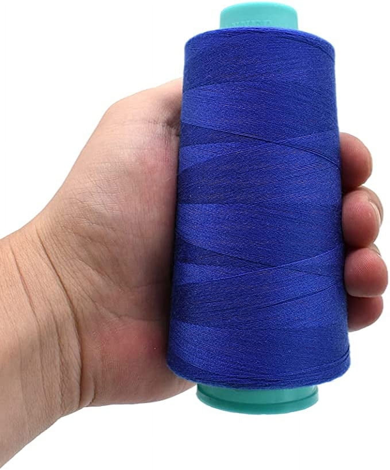 6000 meters of Cork Sewing Thread - Lubricated polyester thread, polyester  floss Royal Blue