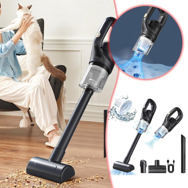 LLQkigsxse Smart Coffee Table with Refrigerator Lights and Speaker Handheld Vacuum Cleaner Wireless Compressed Air Duster 9000pa Suction Portable USB Vacuum Buster Air Blower for Car Desk Computer