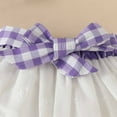 thumbnail image 5 of 2Pcs Baby Girls Outfit Clearance 0-24 Months Toddler Baby Girls Sleeveless Ruffled Plaid Top Bow Embroidered Half Skirt Set Skirt, 5 of 5