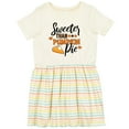 thumbnail image 3 of Inktastic Thanksgiving Sweeter Than Pumpkin Pie Girls Toddler Dress, 3 of 5