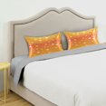 thumbnail image 5 of Orange Star Pattern Standard Size Satin Pillowcase 20''x26'' Double-Sided Print Soft Wrinkle Resistant, 5 of 9