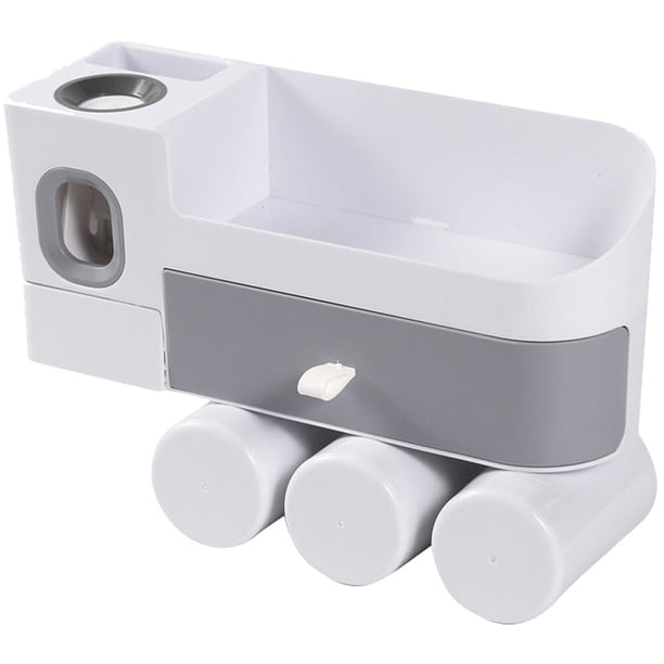 Soporte para cepillos de dientes, organizador de cepillos de dientes de pared, estante de almacenamiento de 3 tazas