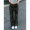 thumbnail image 6 of Aprpith Women's Baggy Jeans Mid Rise Straight Leg Floor Length Denim Pants Loose Fit Boyfriend Jeans For Street Style Regular Sizes, 6 of 9