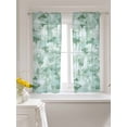 thumbnail image 3 of Green Abstract Curtains 54 Inch Length, Sheer Curtains for Bedroom Living Room Window Modern Oil Painted Art Contemporary Rod Pocket Voile Drapes Kitchen Curtains Small Half Window 52"x54" 2 Panels, 3 of 6