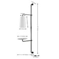 thumbnail image 4 of JONATHAN Y Andre 11.5" 1-Light Contemporary Industrial Iron Plug-In with Adjustable White Marble Table LED Sconce, Black/White, 4 of 10