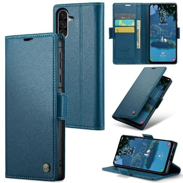 Funda tipo cartera Samsung Galaxy A16 5G con cierre magnético, RFID, tarjetero, soporte, carga inalámbrica