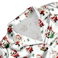 thumbnail image 4 of Family Pajamas Christmas Silk Christmas Pjs Long Sleeve Cartoon Print Button down Festival Party Sleepwear Mommy and Me Matching Pajamas Kids Matching Christmas Pajamas, 4 of 9