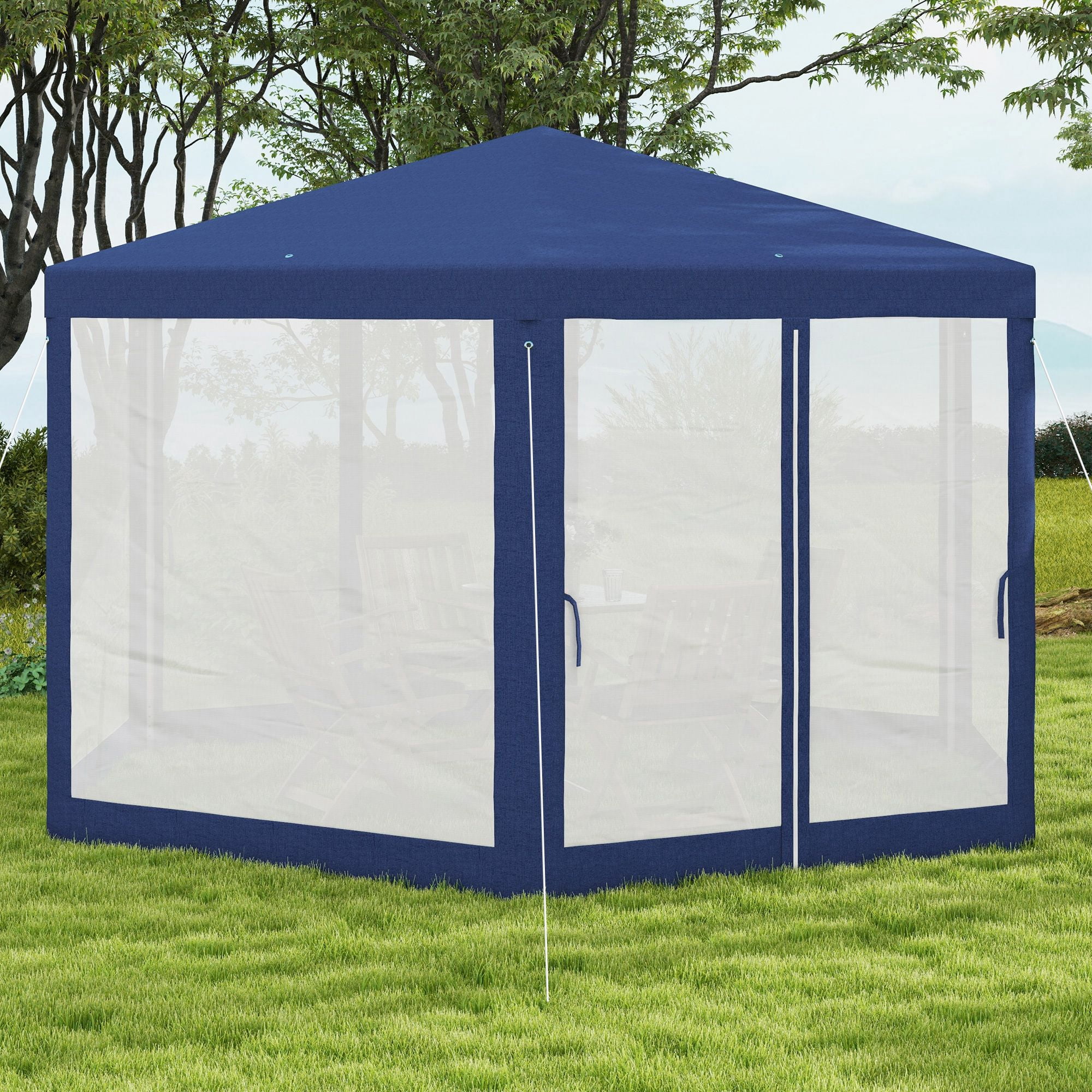 Dranite 13' x 11' Hexagon Outdoor Party Tent,Includes Ropes & Stakes for Stability