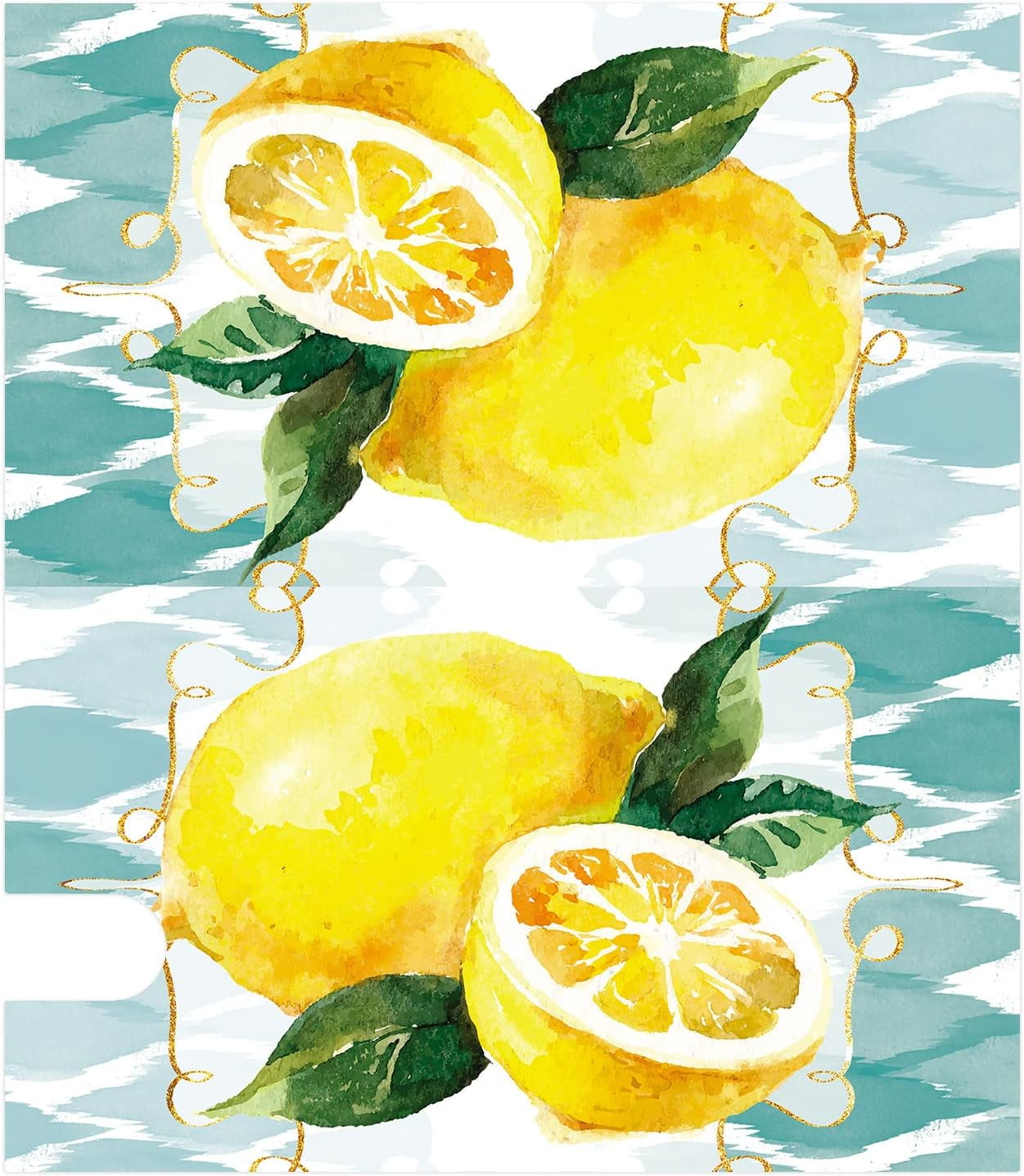Yellow Lemon Decoration Mailbox Cover with Magnetic Strip Spring Summer Mailbox Wraps Post Letter Box Cover Standard Size 21" X 18" for Garden Outdoor Yard Decor