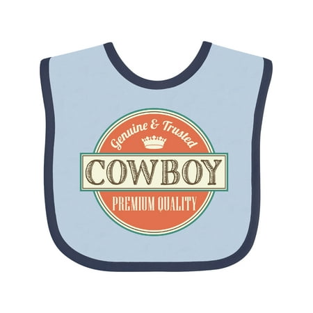 

Inktastic Cowboy Vintage Logo Gift Baby Boy Bib
