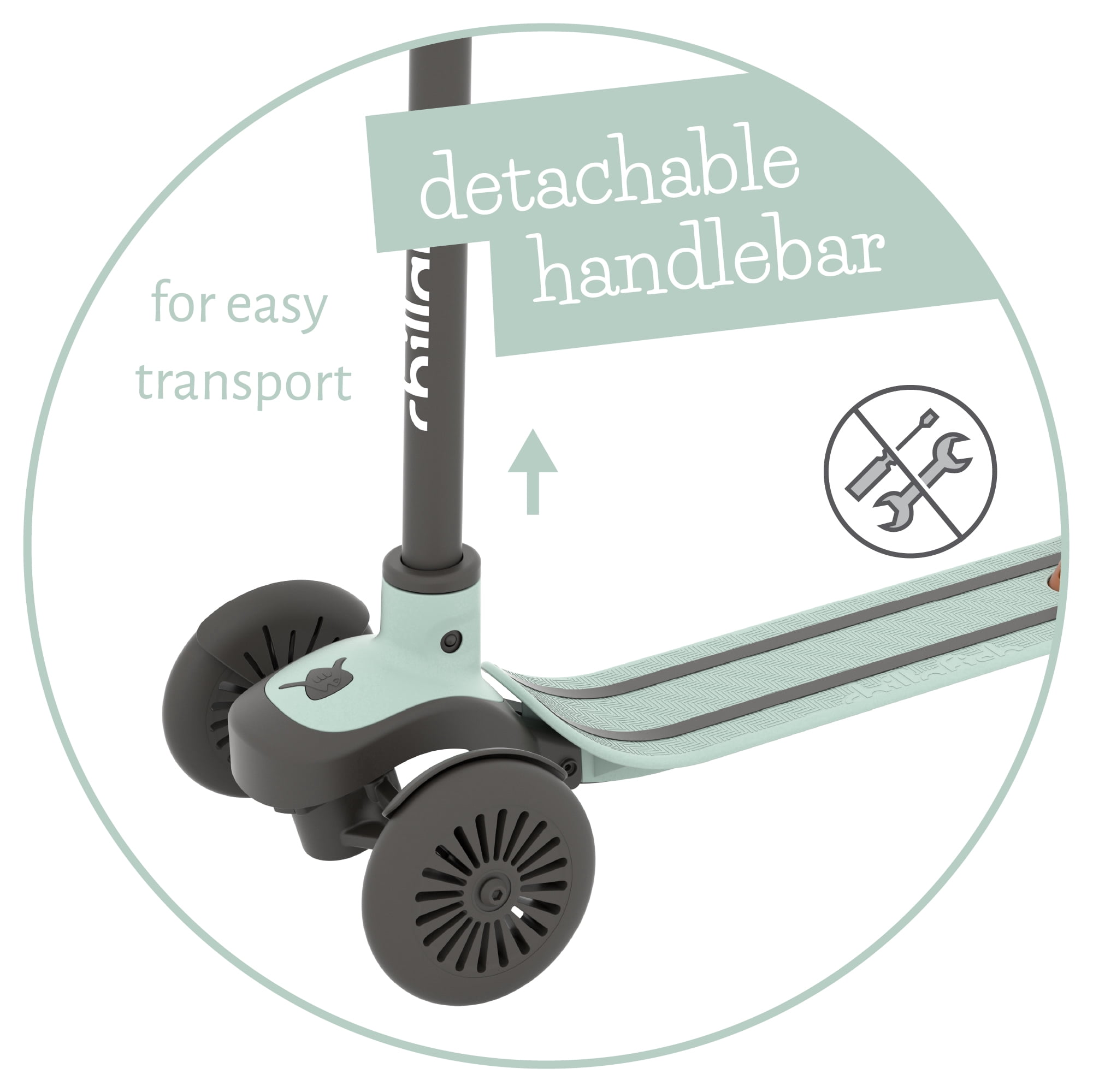 Chillafish Scotti 3-Wheel Lean-to-Steer Scooter for Kids Ages 3+, Adjustable Height, Lightweight Twintip Deck with Brake, Breeze