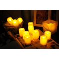 Candle Choice 24 Pc Realistic Flickering Indoor/Outdoor Flameless Votive Candles, Battery