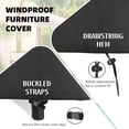 thumbnail image 5 of Patio Furniture Covers for 4-Piece Furniture Set, Heavy-Duty Waterproof Outdoor Furniture Covers, Include 2 Armchair Covers, 1 Sofa Cover, 1 Coffee Table Cover, Black, 5 of 6