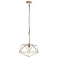 thumbnail image 1 of All The Rages LHP-3003-RG 16 in. Lalia Home 1 Light Modern Metal Wire Paragon Hanging Ceiling Pendant Fixture, Rose Gold, 1 of 2