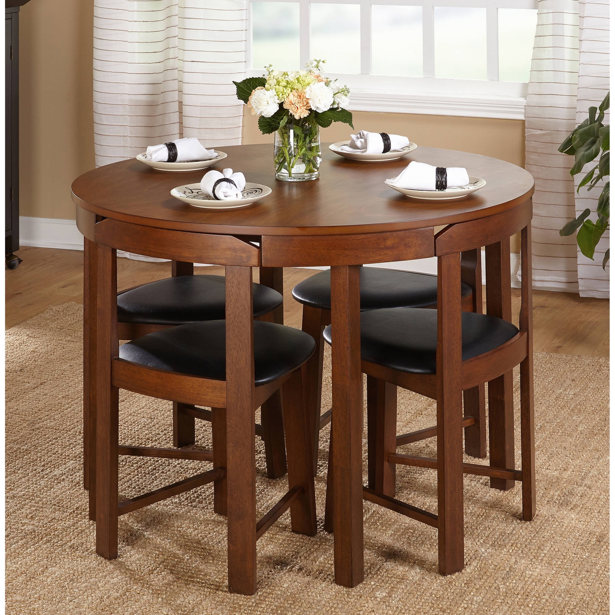 Target Marketing Systems Gino 5 Piece Dining Set Brown MDF
