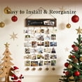 thumbnail image 3 of Picture Frames Collage Photo Hanging Display Picture Board Wood Rustic Frames for Wall Decor and Dorm Room Decor with Blackboard and 30 Clips Carbonized Black, 3 of 9