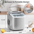 thumbnail image 6 of Auseo 18 lbs/24H Countertop Ice Maker Machine, 6 Bullet-Shaped Ice in 6 Min, Auto-Cleaning, White, 6 of 7