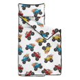 thumbnail image 2 of Monster Cartoon Truck White Pattern Teens Toddler Nap Mat with Pillow, Sleeping Mat Bag for Preschool Daycare 50"x20", 2 of 6