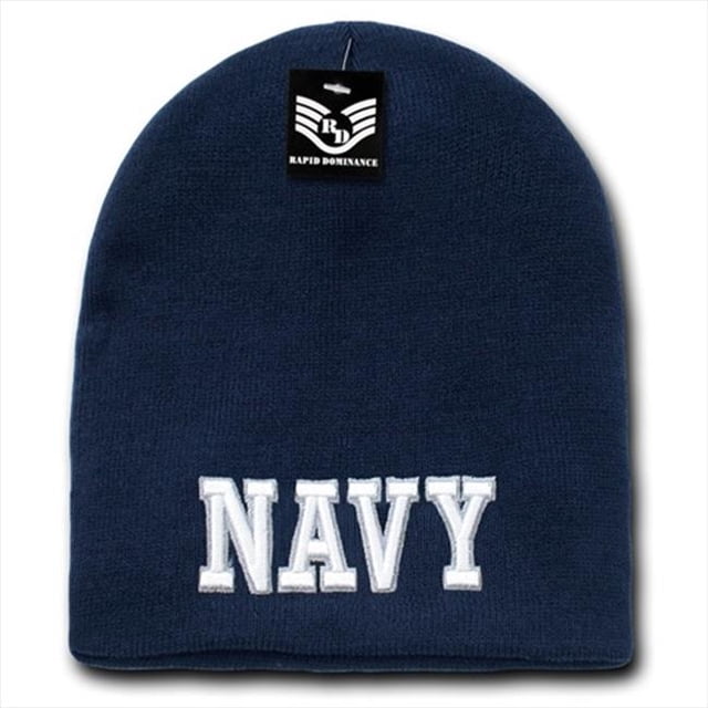 Rapid Dominance S90-NAV-TXT Classic Military Work Beanies- Navy Text