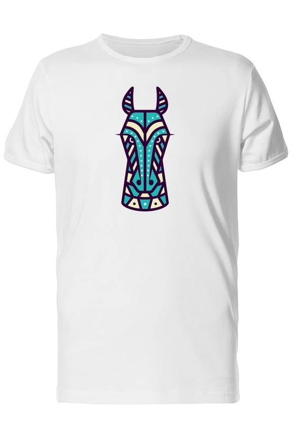 Geometric Simple Head Zebra T-Shirt Men -Image by Shutterstock, Male XX-Large