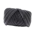 thumbnail image 2 of Chunky Yarn,Velvet Chunky Yarn for Crocheting Knitting,Weight Yarn Hand Knitting Blanket Bulky Yarn,Jumbo Tube Giant Yarn Tubular Weaving Washable,Arm Knit Yarn Tapestry Hand Knit Dark Gray, 2 of 8