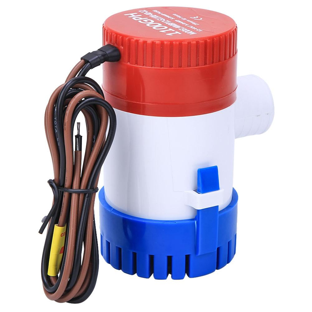 Tebru Bilge Pump, 12V 1100 GPH Submersible Boat Bilge Pump for Marine